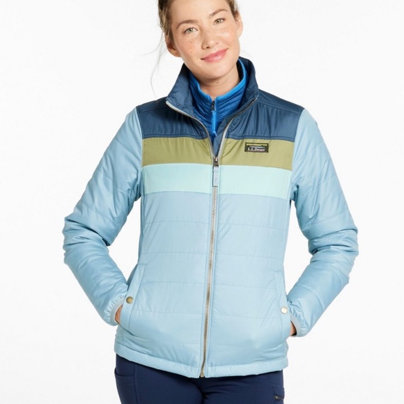 L.L Bean Women's Mountain Classic Puffer Jacket, Colorblock - Picture 1 of 5